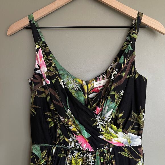 Isabel Marant‎ Etoile Welby Floral Print Dress Sz XS Black Pink Green Pleated - Picture 5 of 16